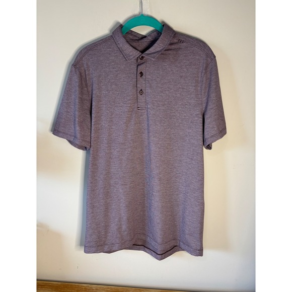 Lululemon Other - Lululemon Evolution Polo Shirt Mens Heathered‎ Purple Short Sleeve Golf Top